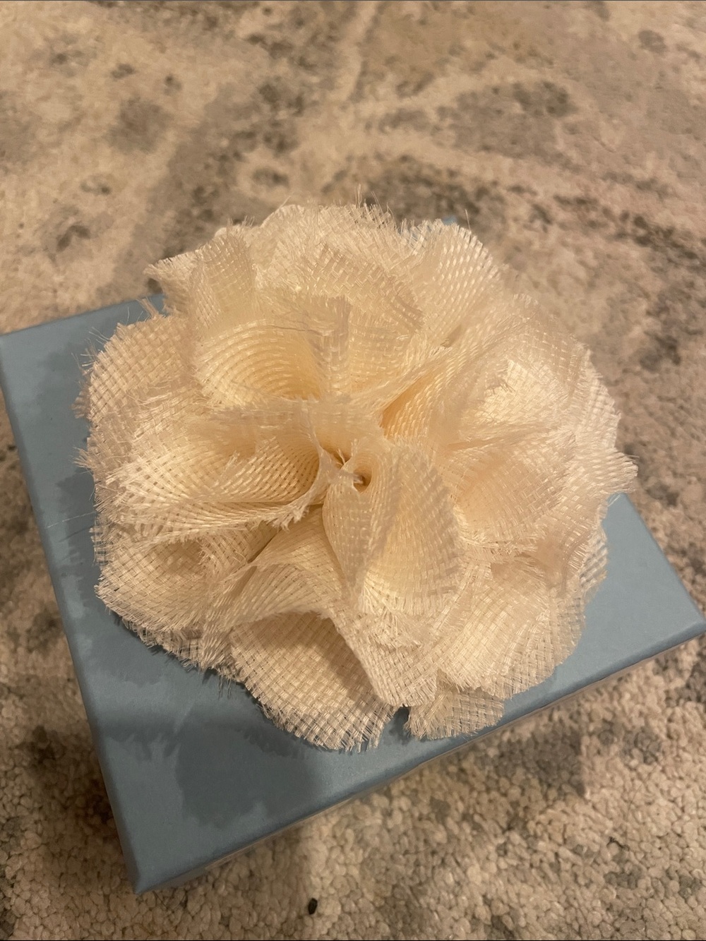 Lanvin Cream Mesh Flower Brooch - Picture 2 of 6